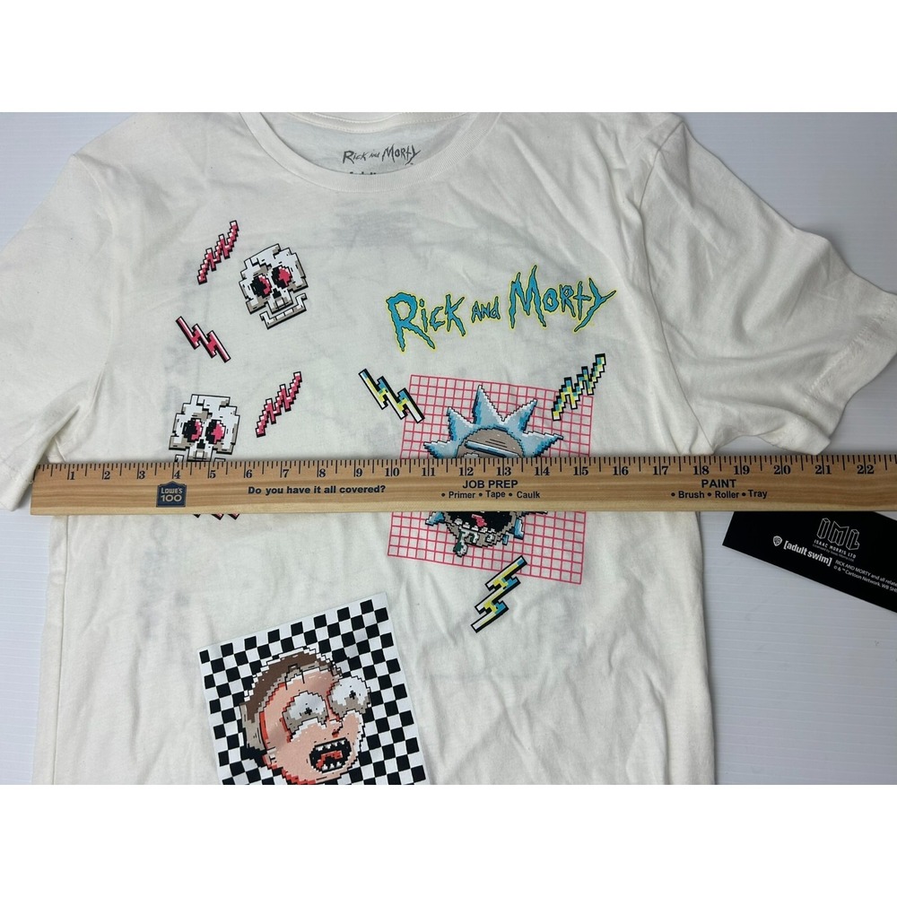 Rick and Morty T Shirt Mens Size Small Pixel Art Graphic Front Back NWT - Picture 5 of 9